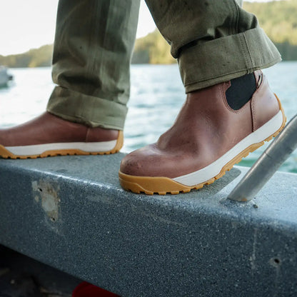 Men's Waterproof Leather Ankle Deck Boot