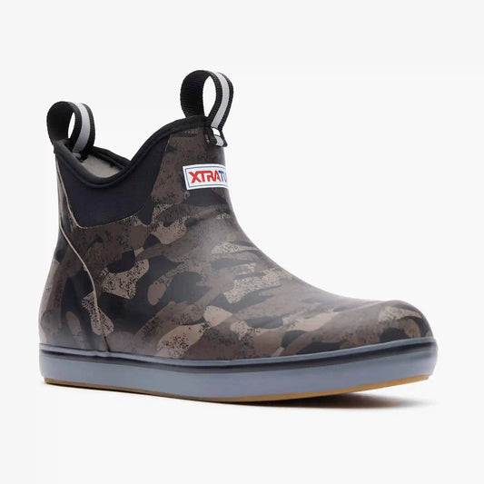 Women's Black Camo Ankle Deck Boot