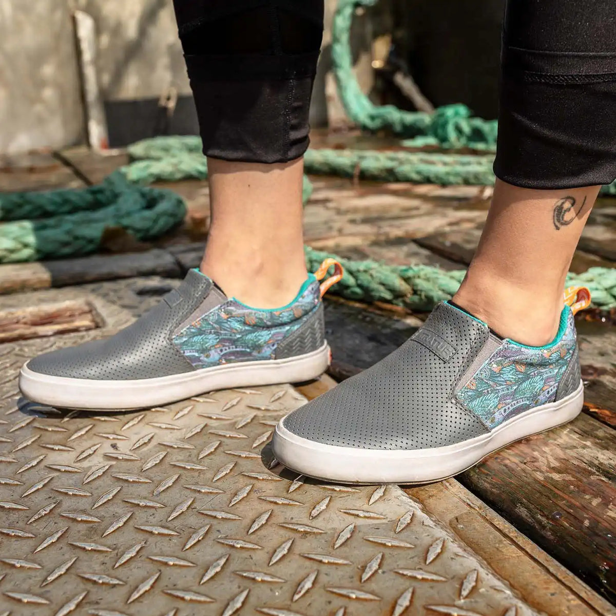 Women's Fishe®Wear Leather Sharkbyte Deck Shoe
